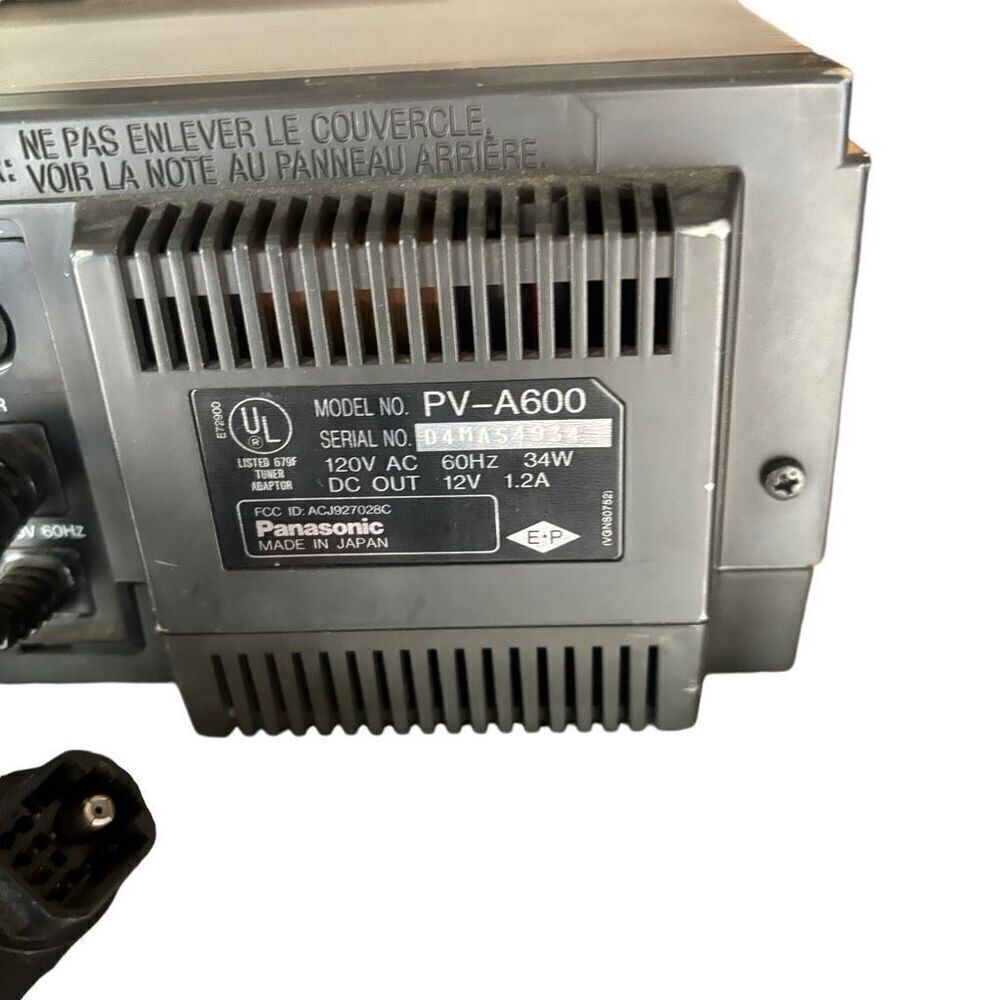 Panasonic Programmable Tuner/Timer Model PV-A600 *Read Description* - Picture 8 of 9